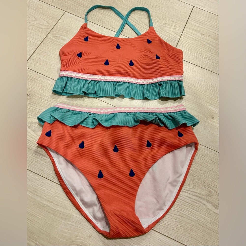 Boden watermelon suit size 11-12